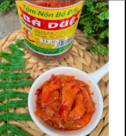 Tôm chua(tôm Nõn bỏ đầu) BÀ DUỆ 400G Đặc sản Huế