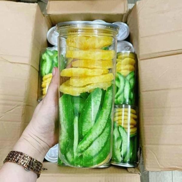 Mứt Vỏ Bưởi Mix Thơm Thái Trai Đẹp 400G