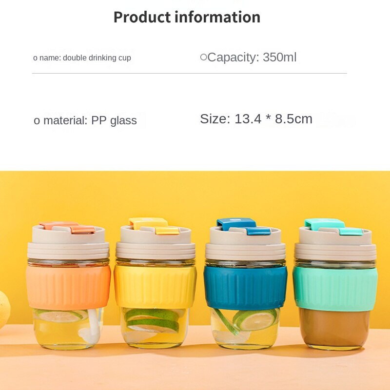 Bình Thủy Tinh Bọc Cao Su Nhiều Màu (350ml)