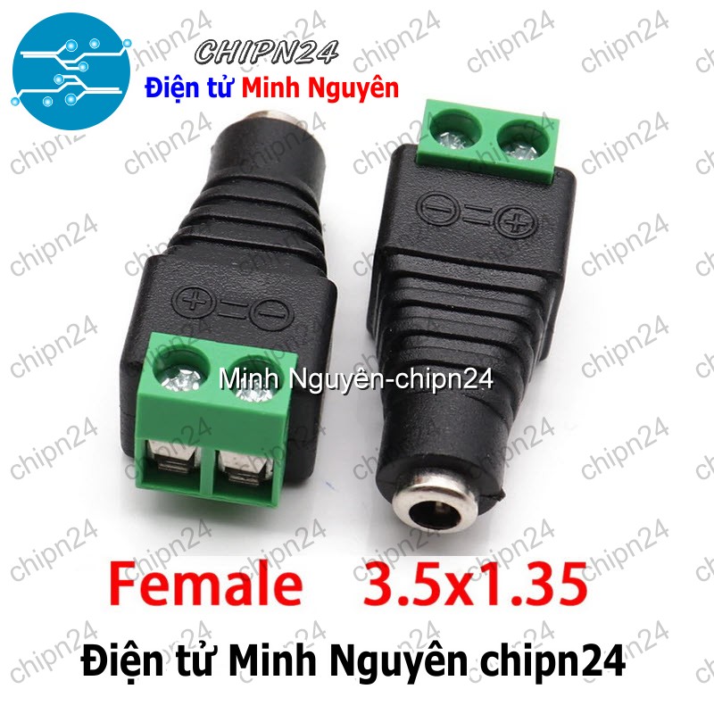 [2 cái] (F115) Đầu chuyển Jack DC ra Domino (2.1mm x 5.5mm 2.5mm x 5.5mm 1.35mm x 3.5mm Đực/Cái) - HHH.00284