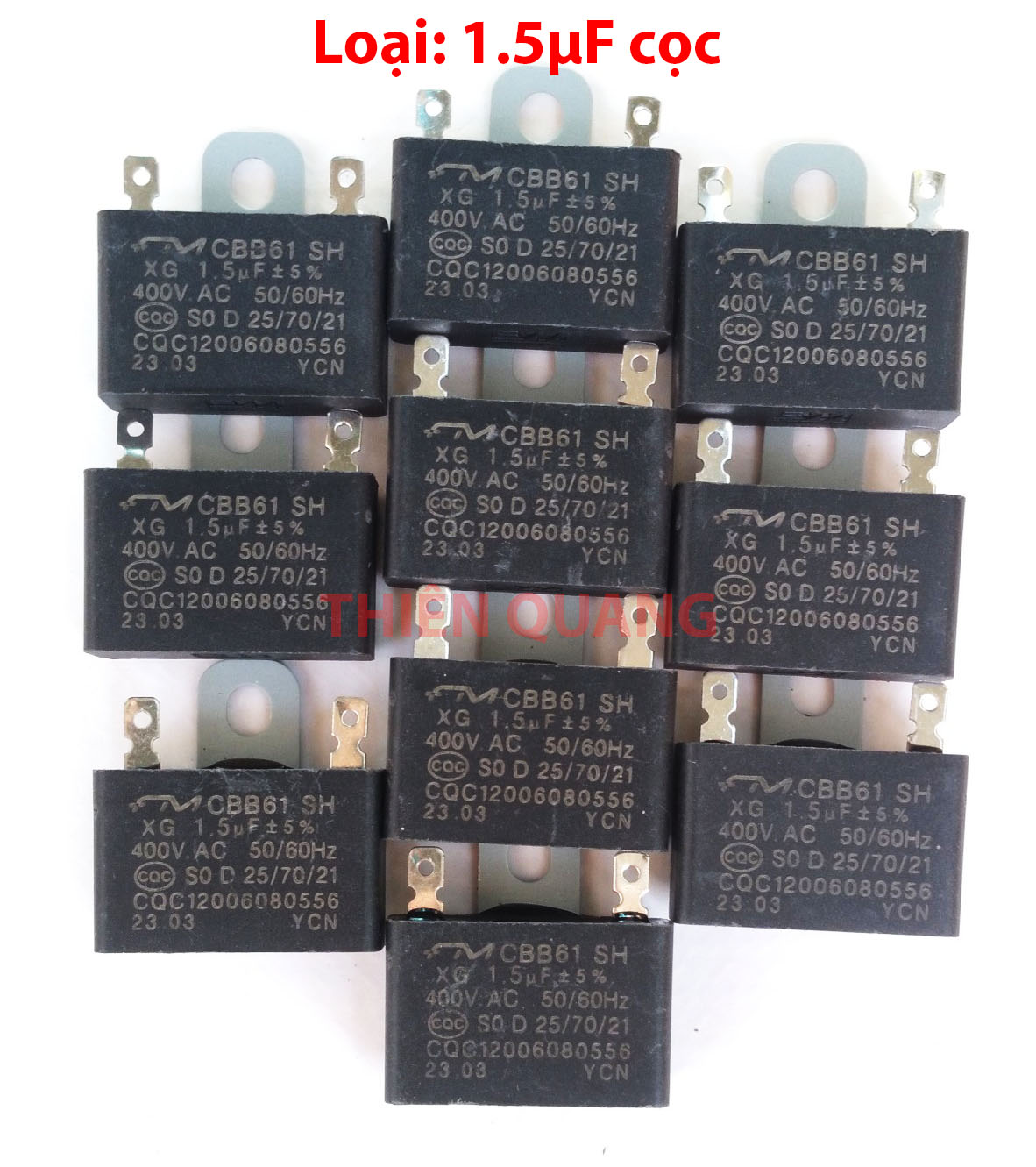 5 cái tụ quạt, 10 tụ điện quạt (capa quạt)