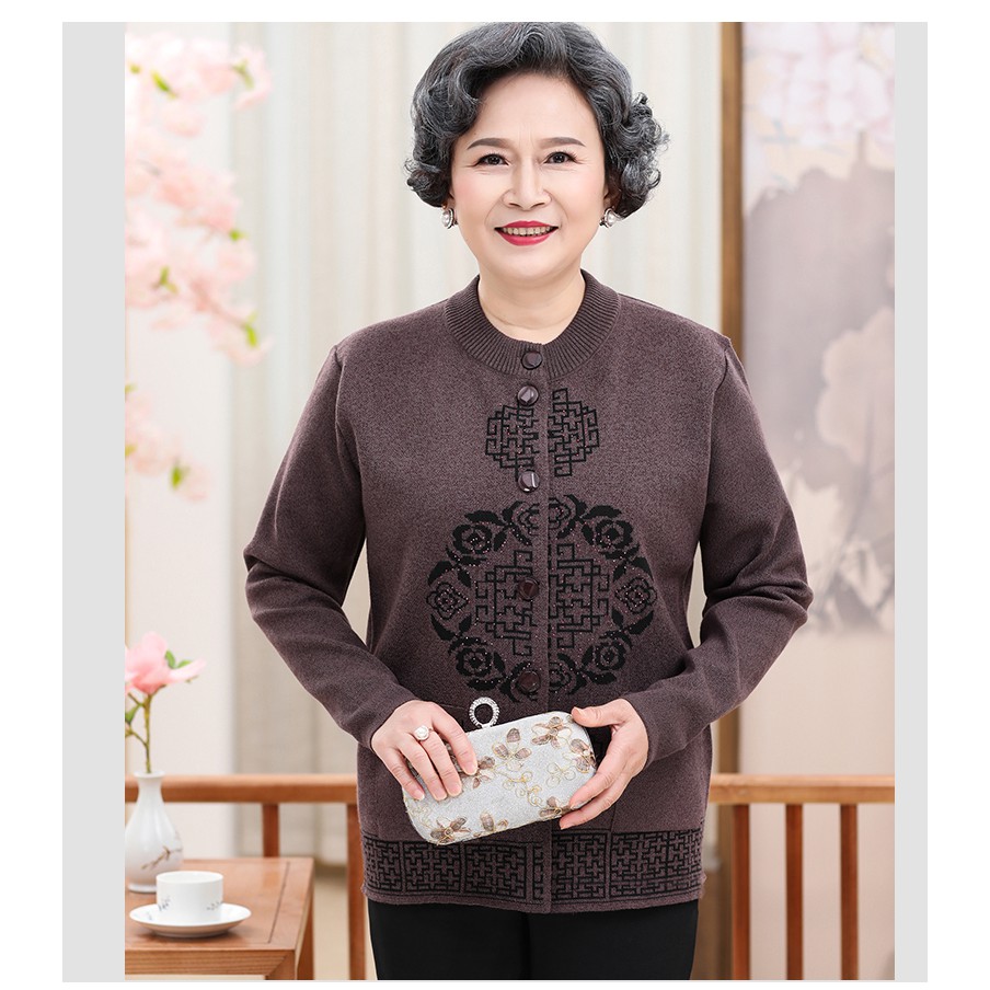 Áo len cho người già, len vuong