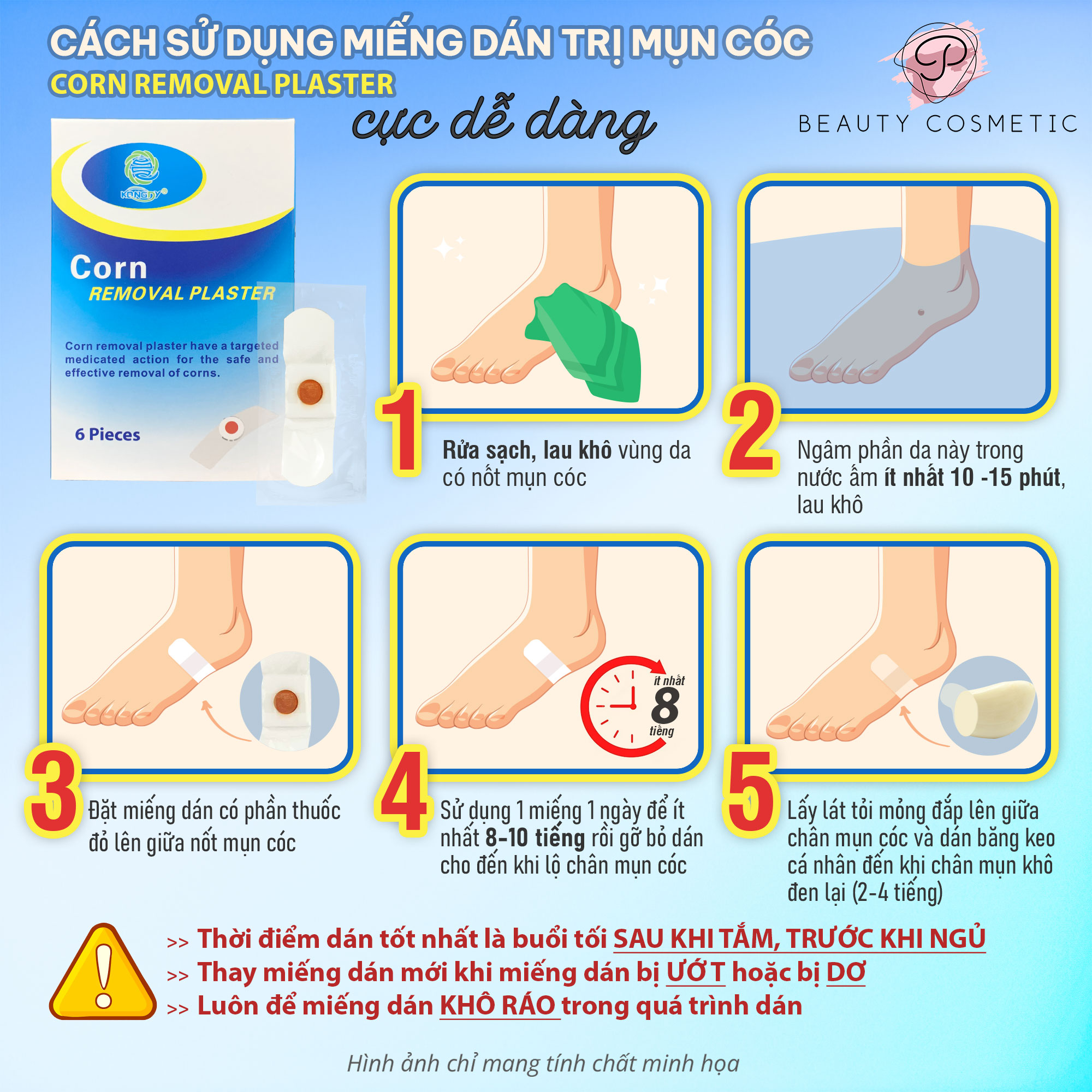 Miếng Dán Loại Bỏ Mụn Cóc, Mụn Cơm Corn Removal Plaster