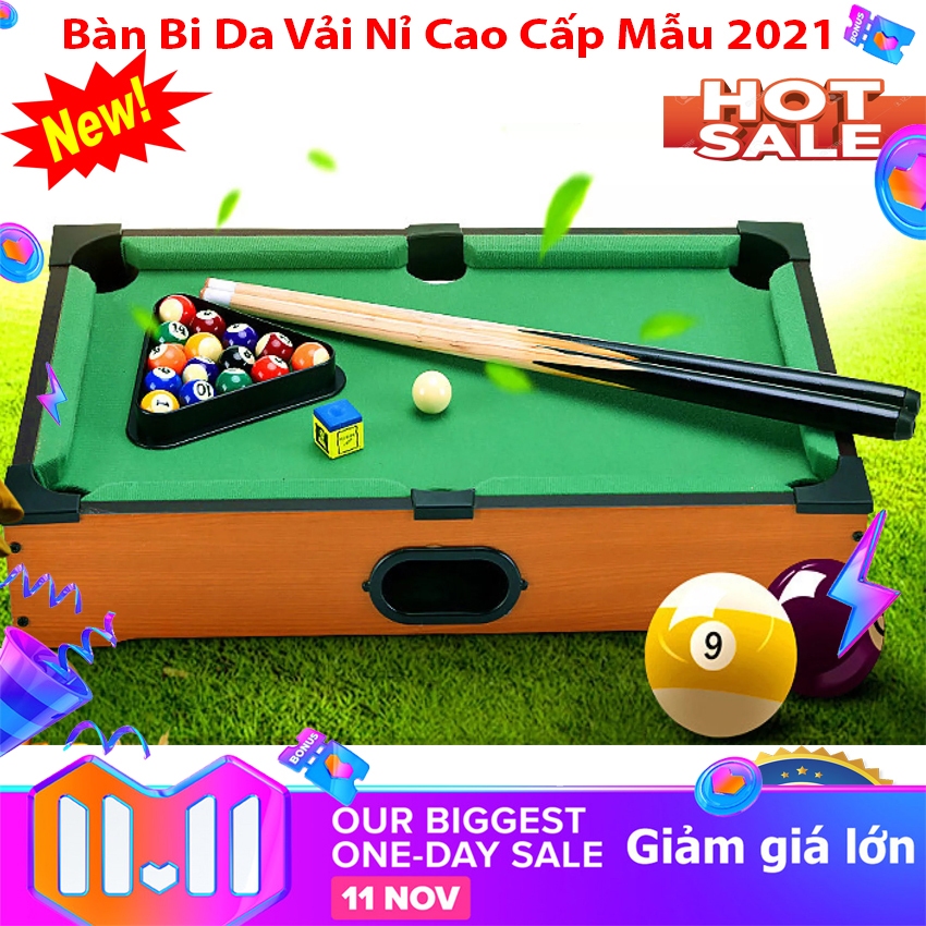  Bàn chơi bi A MINI Bằng Gỗ - Bàn Bi a 6 lỗ - Đồ chơi Bi a trẻ nhỏ Đồ chơi trẻ em: Bàn bida bi-a loại để bàn kích thước 51X315X9 CM   bảo hành 12 tháng   