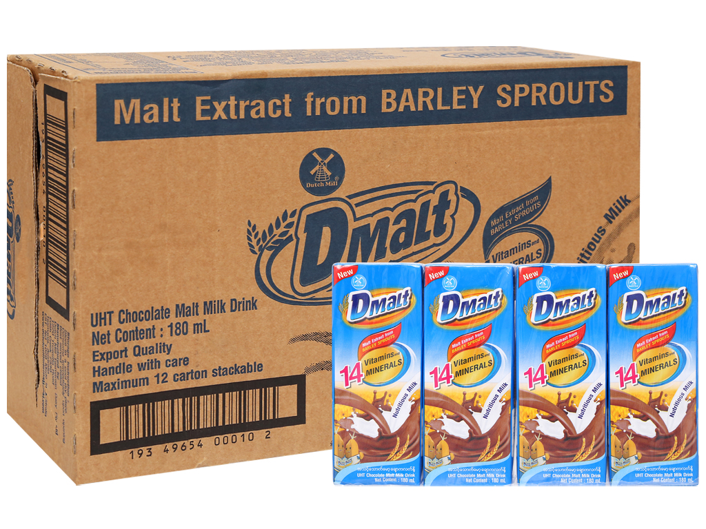 [HCM]Thùng 32 hộp Thức Uống Sữa Cacao Lúa Mạch DMALT (180ml x 32 Hộp)