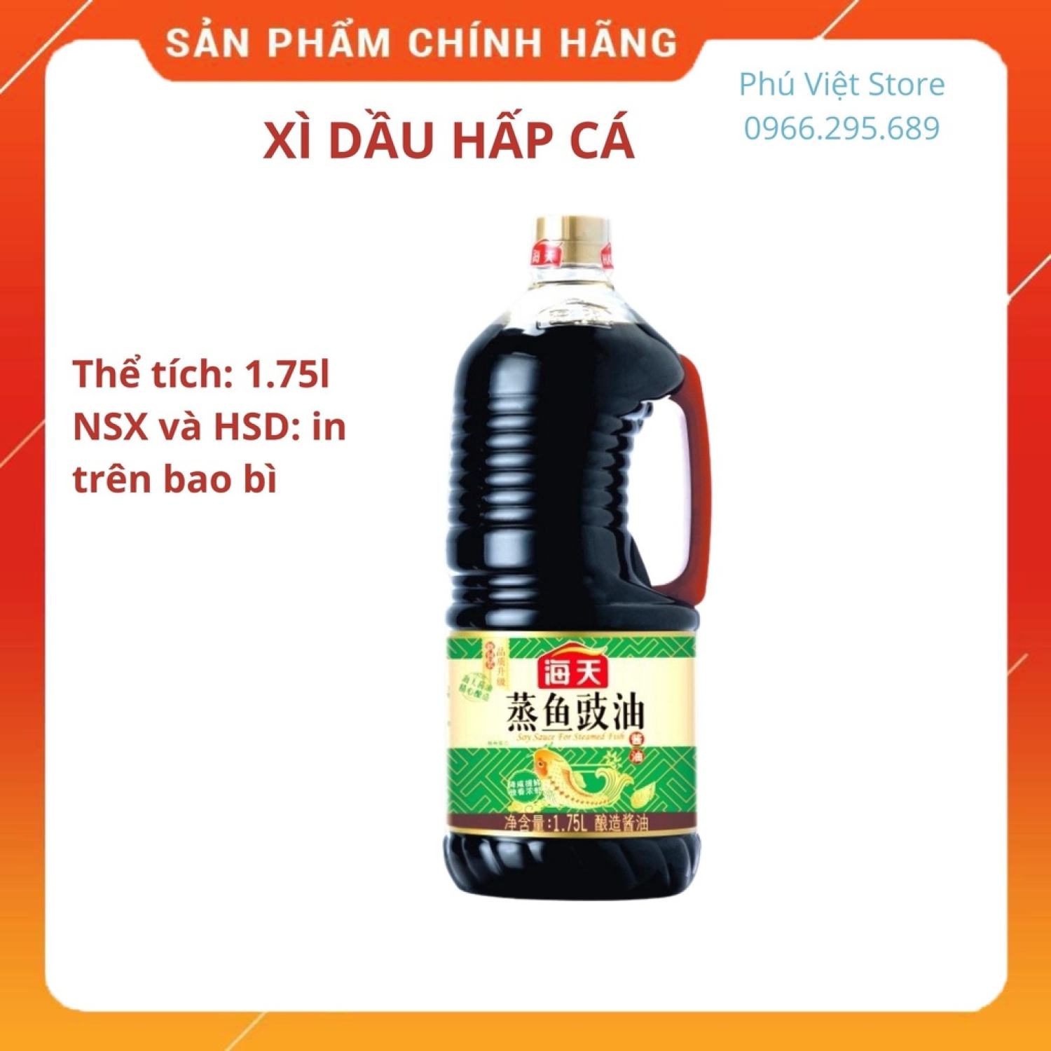Nước tương - xì dầu hấp cá 1.75l
