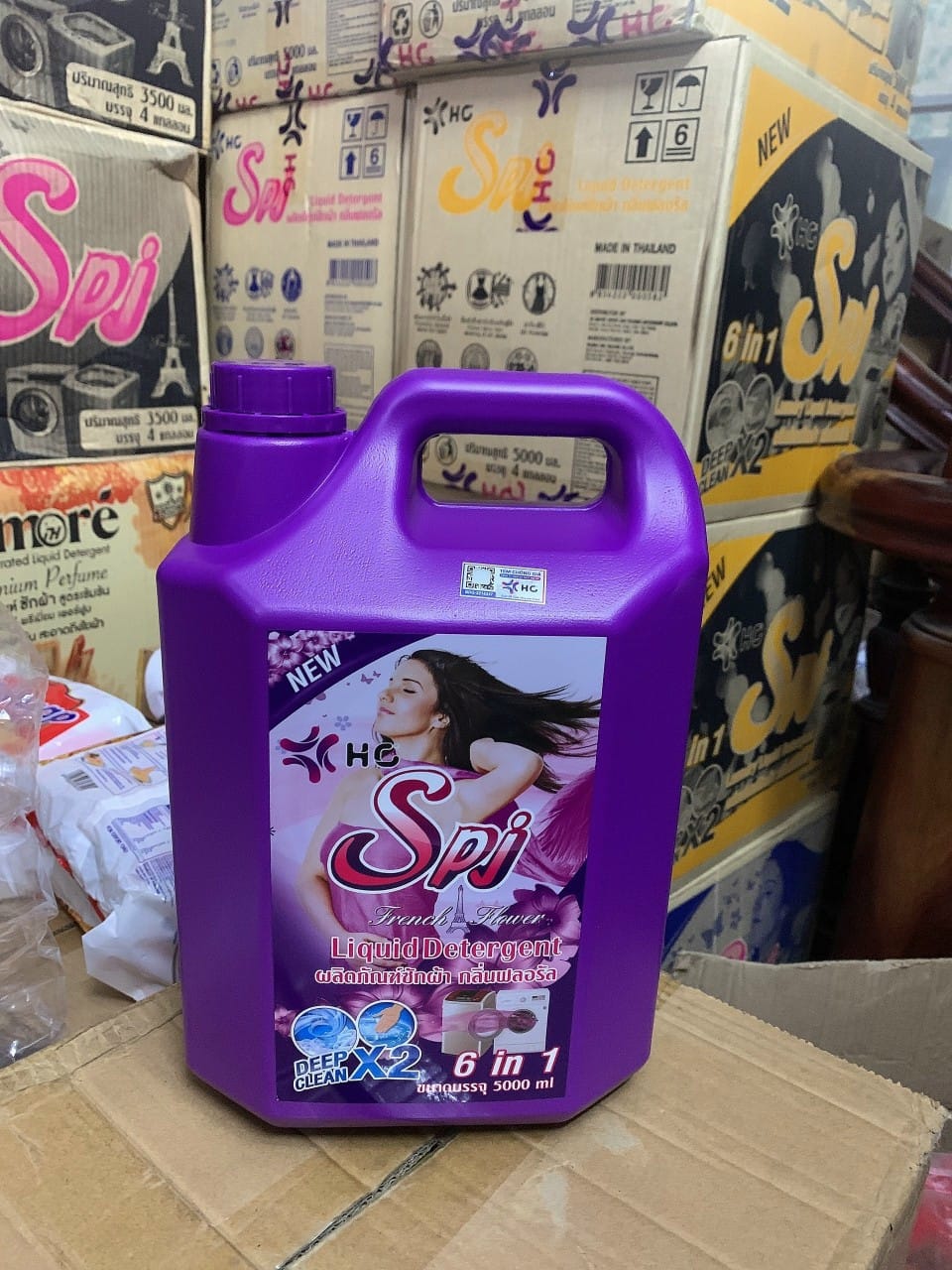 Nước Giặt SPJ Thái Lan Can 5lit 3 Màu