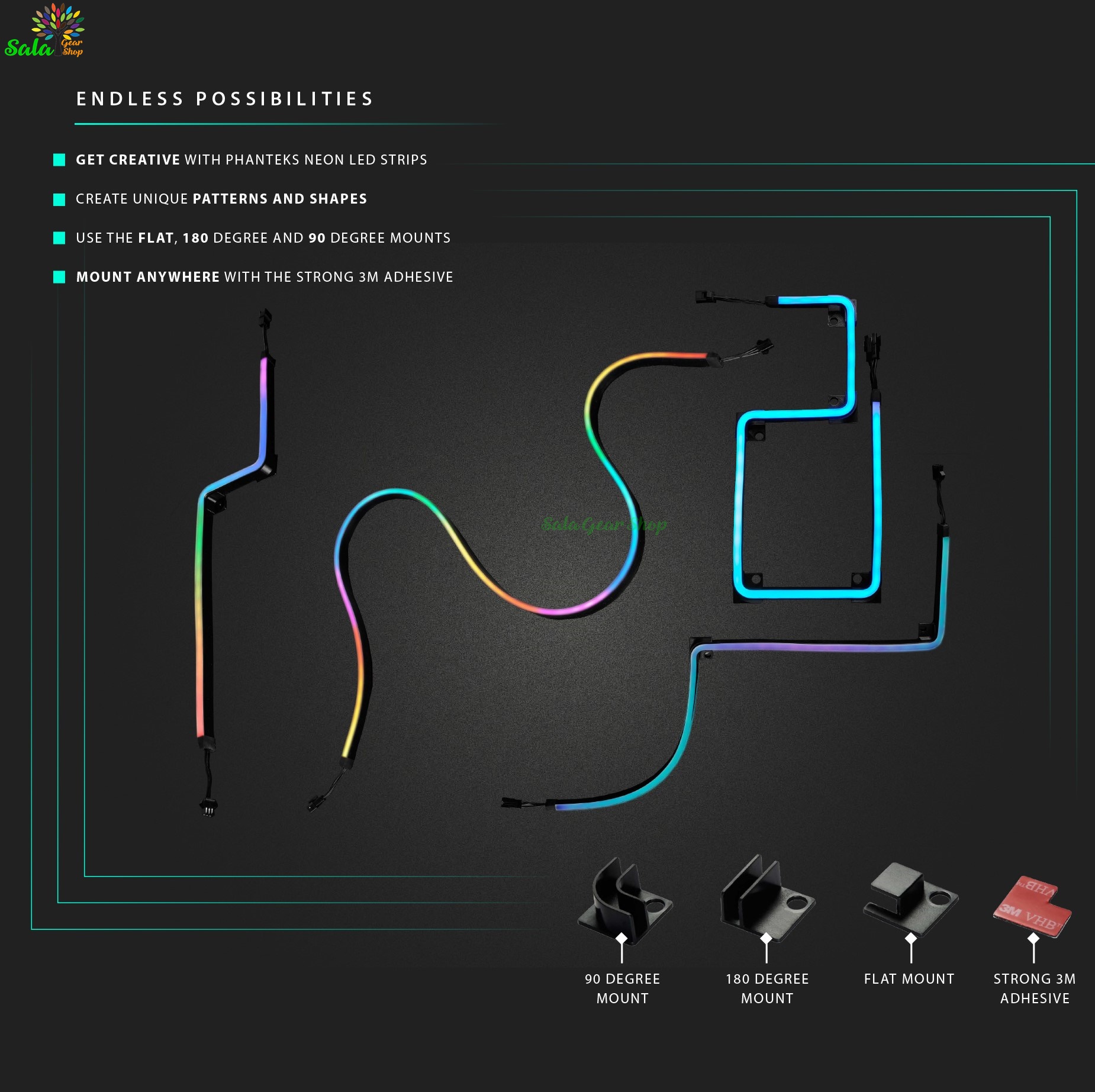 Dây led Phanteks Neon M1 M5 Combo Kit