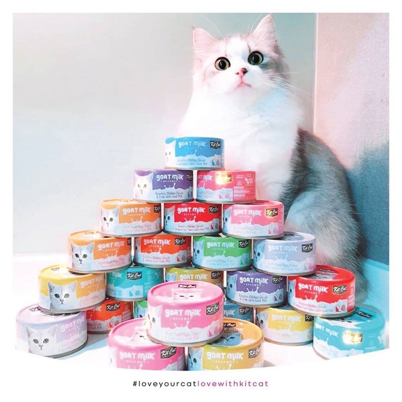 Pate lon nhỏ cho mèo KitCat Gournet 70gr Sữa Dê - Kit Cat Goat Milk Gourmet