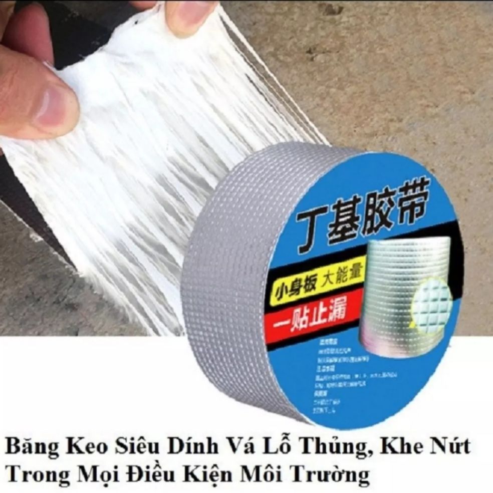 Băng keo siêu dính chống thấm đa năng. Loại: 5cm x 5m. Băng dính chống thấm trần nhà, tường,ống nước