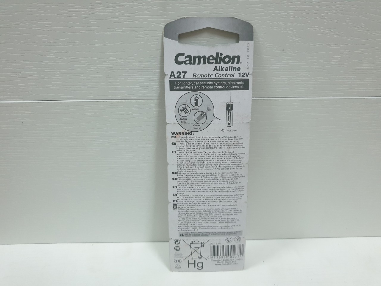 Pin tiểu Camelion Alkaline A23 / A27 - 12V dùng cho remote
