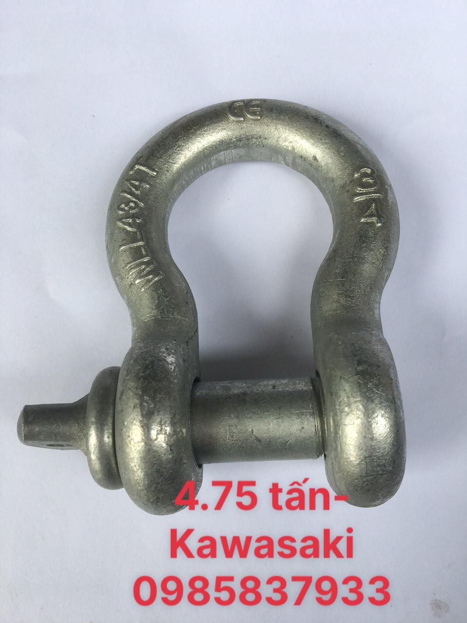 Ma ní chốt vặn ren 4.75 tấn Kawasaki dùng móc buộc cẩu kéo an toàn hiệu quả dễ dàng