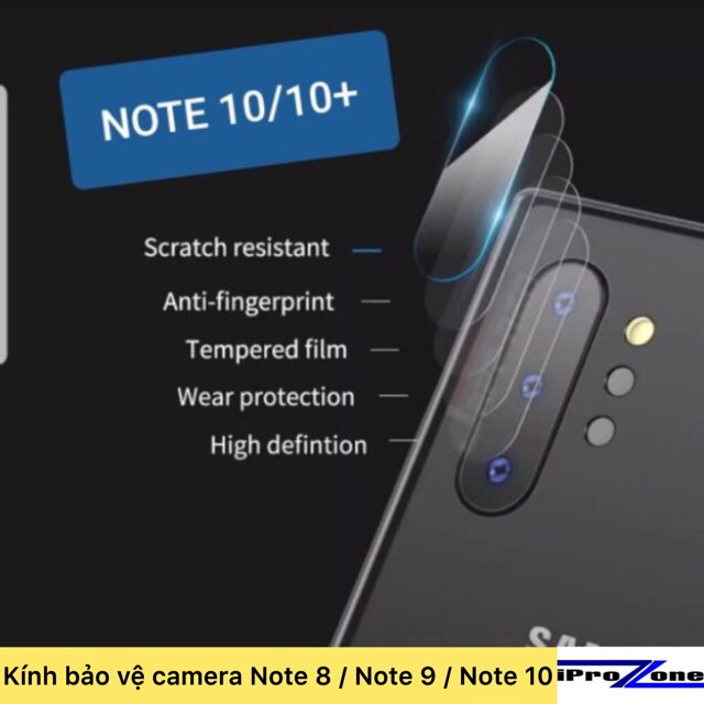 Kính cường lực bảo vệ camera note 8/ note 9 / note 10 / note 10 plus