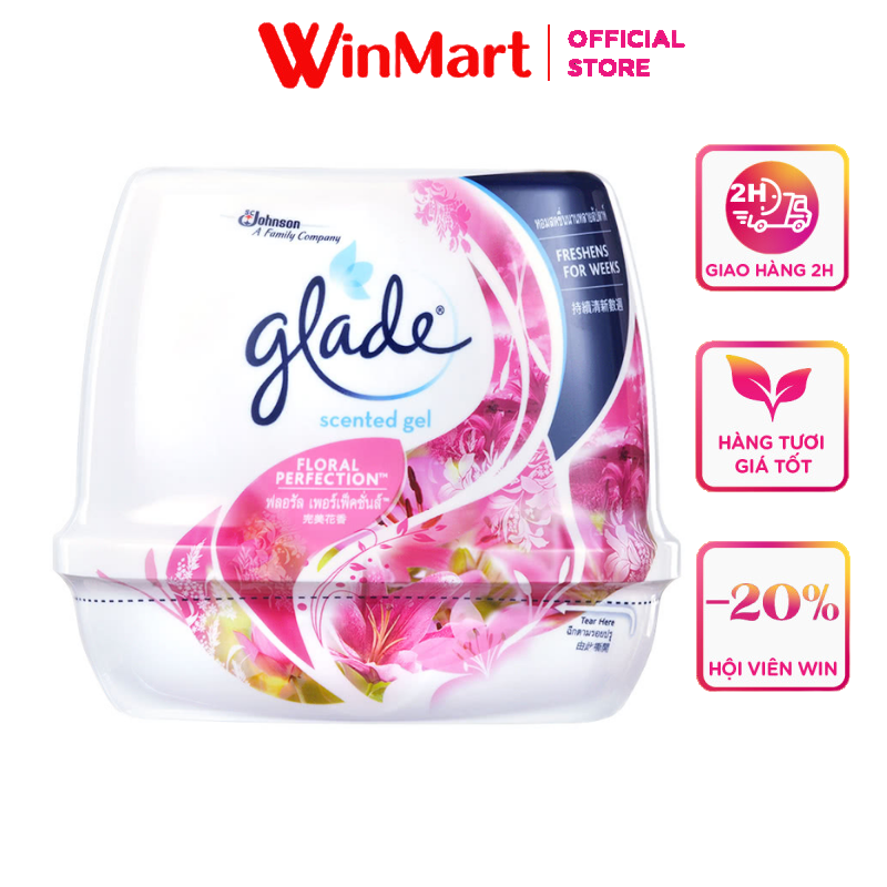 [Siêu thị VinMart] - Sáp thơm Glade hương cỏ hoa hộp 180g