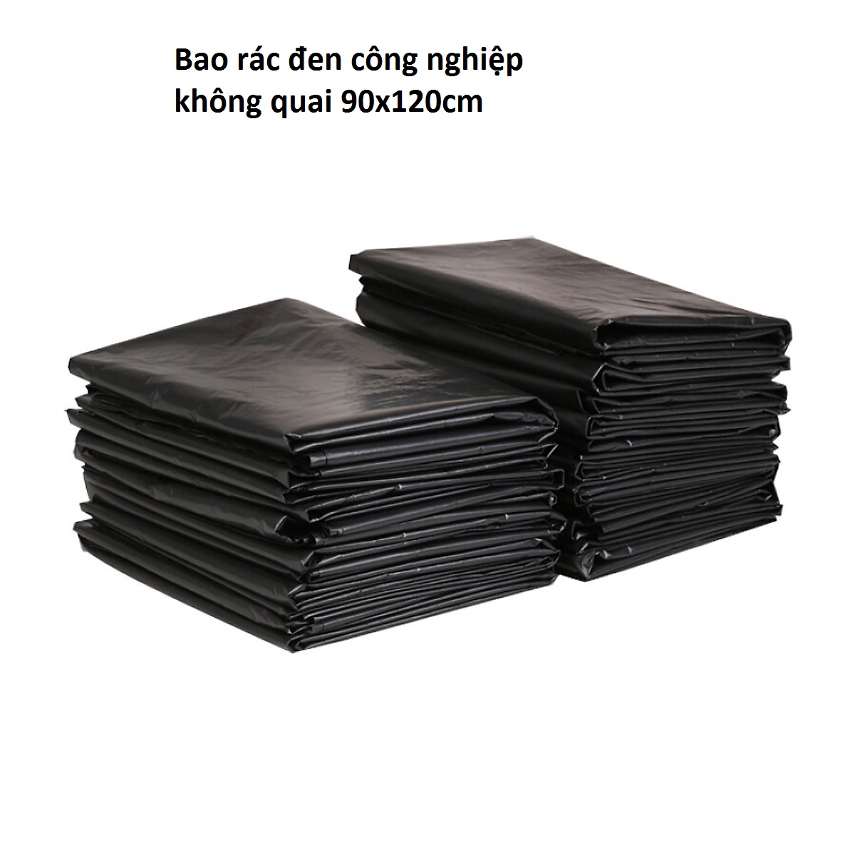 1 KG Bao rác đen công ngiệp không quai hai cỡ:70x90cm và 90x120 cmcực daibềnkhông lo bị rách