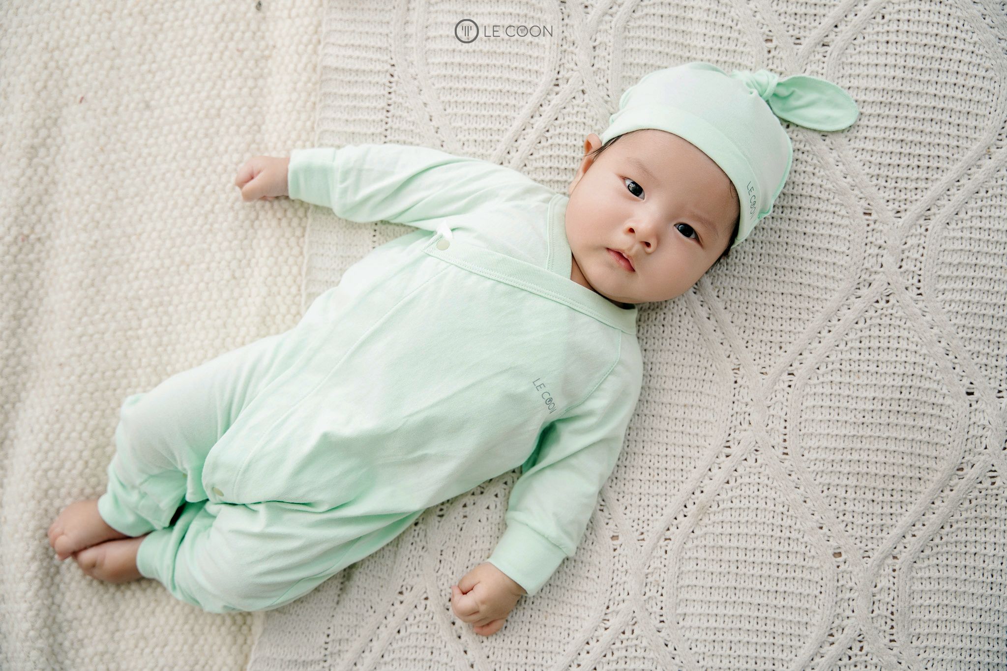 LE COON | BODYSUIT CÚC BẤM DÀI 2 VẠT | COOL | 0 - 18 tháng