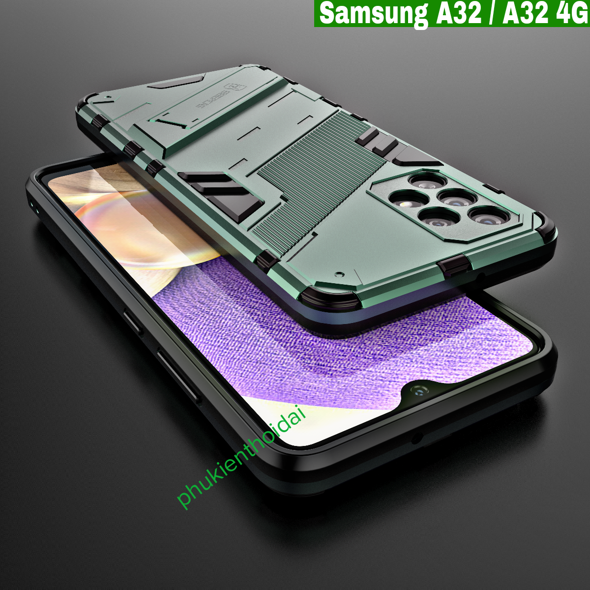 Ốp lưng samsung a32 / a32 4g iron man ver 2 chống sốc giá đỡ