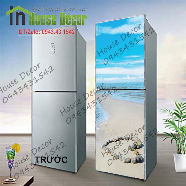 Decal Dán Tủ Lạnh - Chống Thấm Nước - Chất Liệu Decal Bóc Dán - Phù Hợp Mọi Loại Tủ - TL 83 - Decal dán tủ lạnh kệ tường tủ quần áo, decal dán, giấy dán, trang trí nội thất, giấy dán nội thất, trang trí nhà cửa