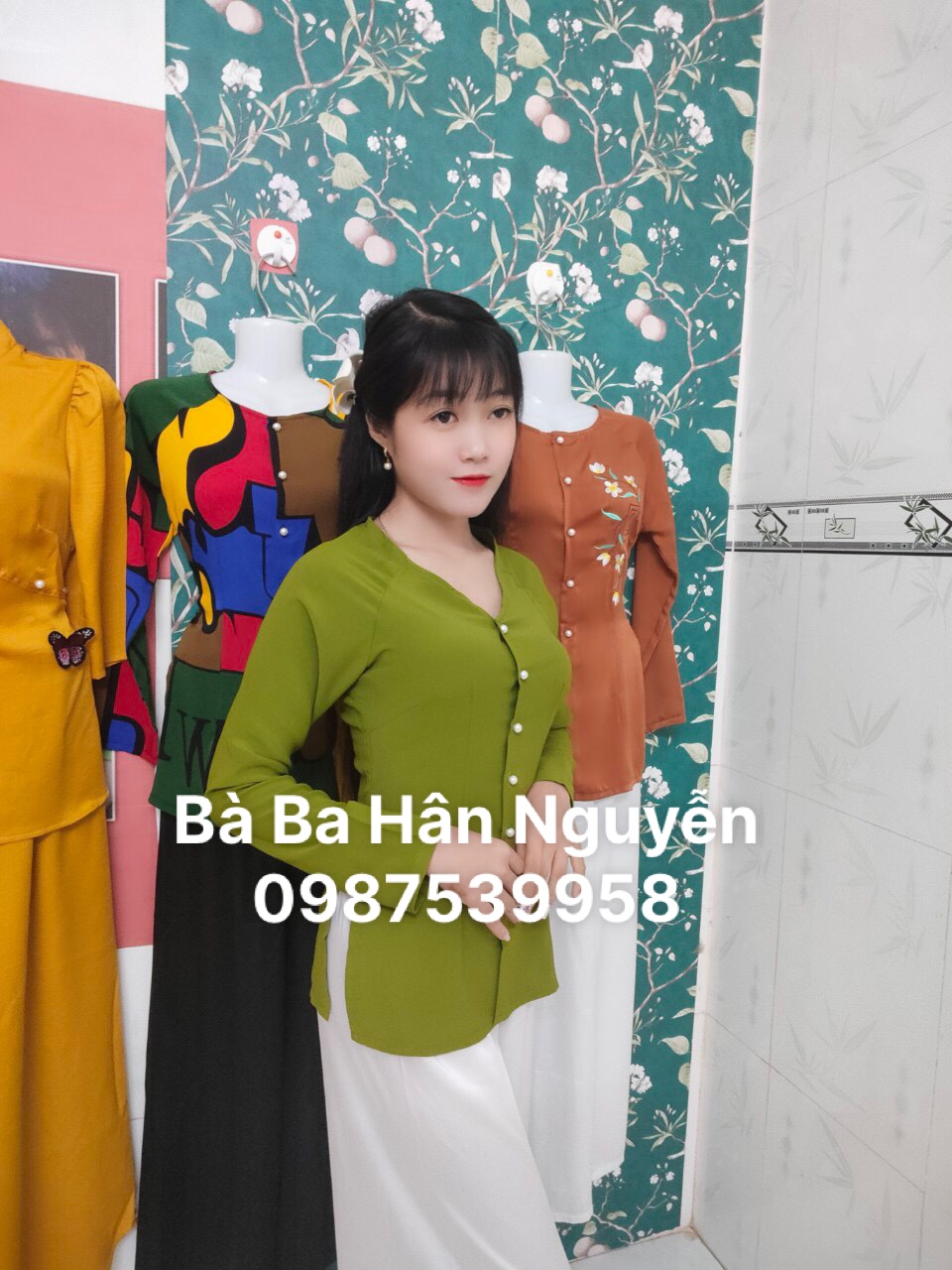 ÁO BÀ BA TRƠN CỔ TIM (KÈM QUẦN)