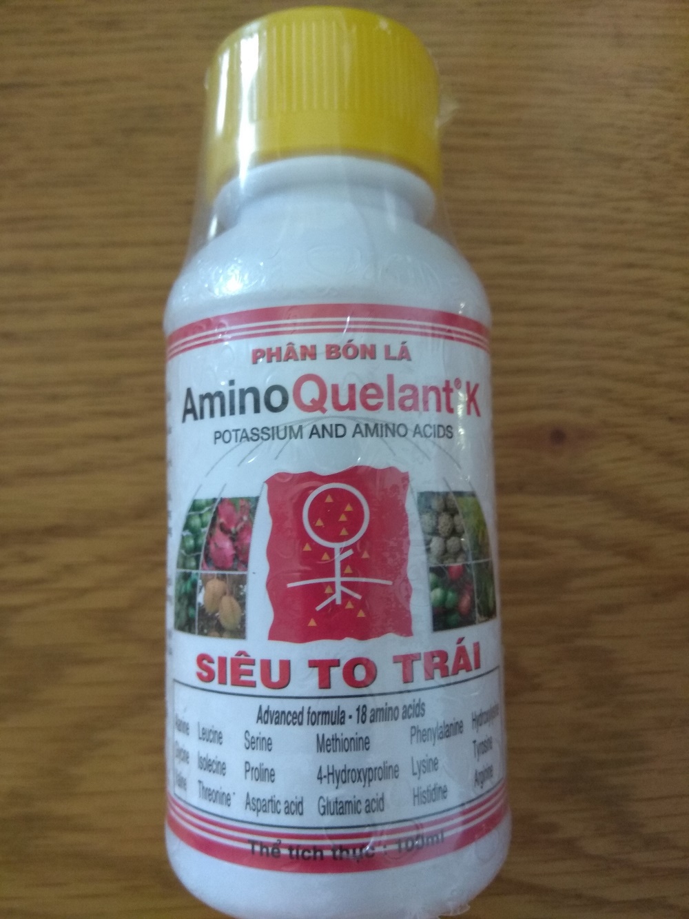 Phân bón lá SIÊU TO TRÁI AminoQuelant K - chai 100 ml
