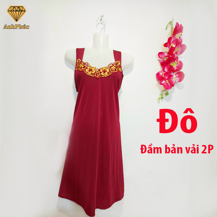 [HCM]Đầm ngủ 2 dây thun lạnh mặc mát  Anh Phúc