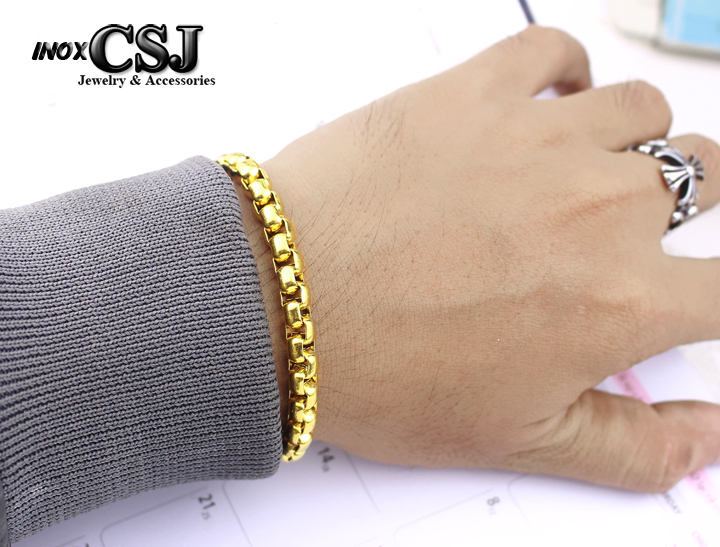 Lắc tay nam bông dừa 7 ly dài 21 cm mạ vàng 24k, siêu đẹp. bền màu, chuẩn thời trang, mang phong cách