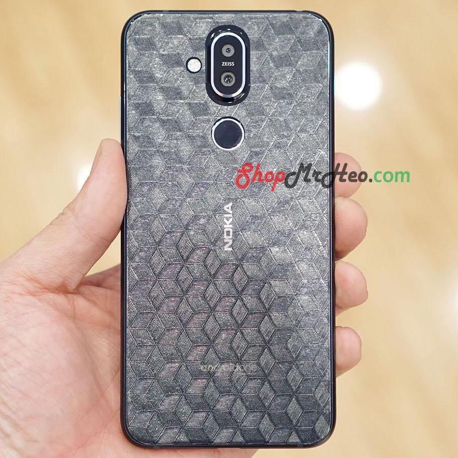 Bộ 3 Skin Dán Mặt Lưng Vân 3D Nokia 8.1 - Nokia X7