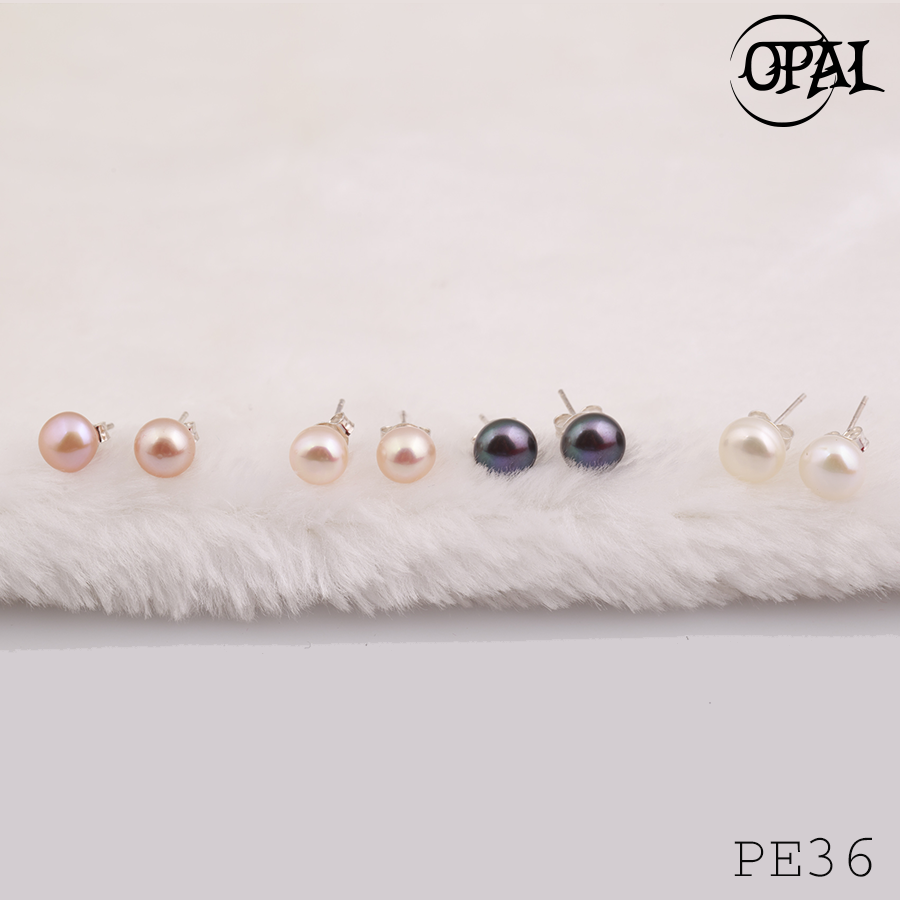 Set 4 Hoa tai bạc đính ngọc trai OPAL