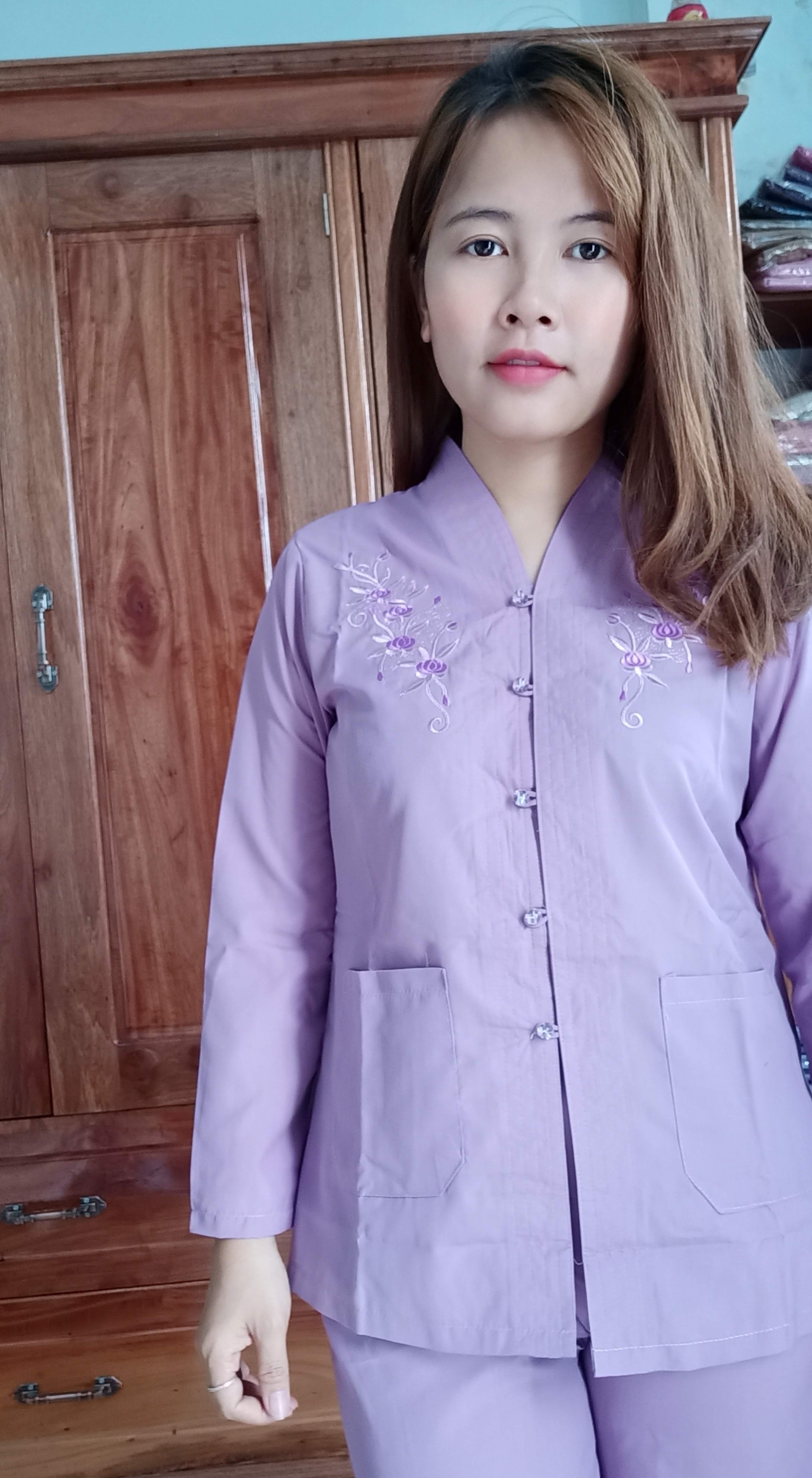 [HCM]ĐỒ LAM ĐI CHÙA NỮ - MẪU BÀ LAI (VẢI KATE)