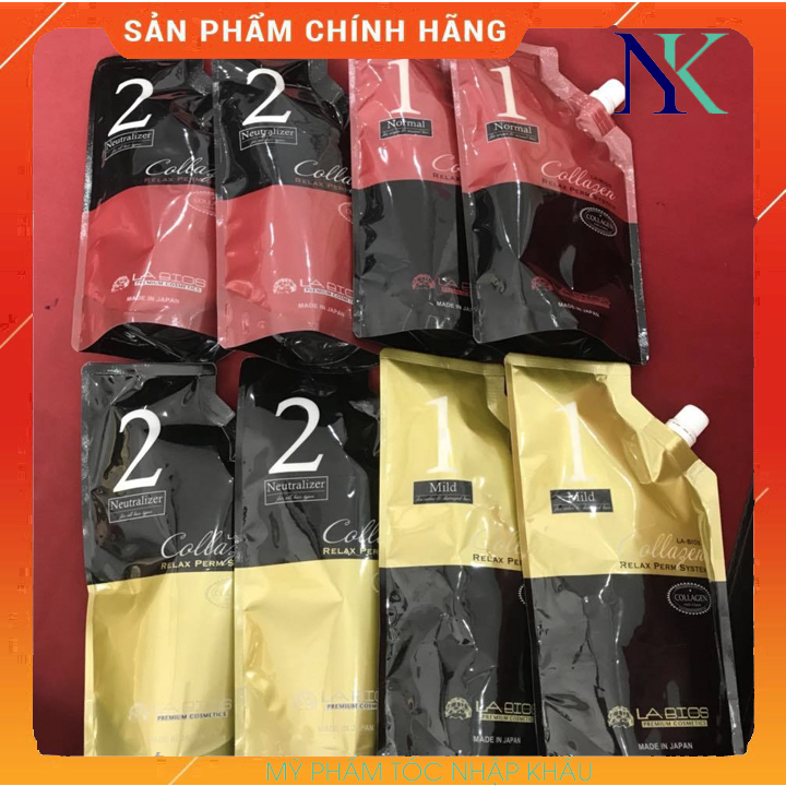 [HCM]Thuốc Uốn - Duỗi Tóc Cao Cấp Collagen Labios Siêu Bóng Mượt 400Ml