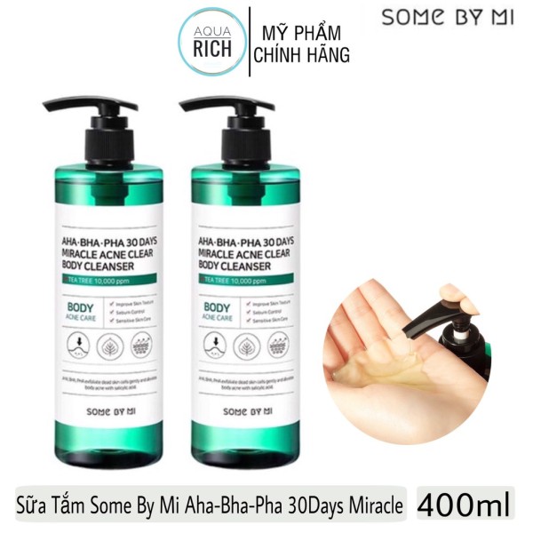 Sữa Tắm Some By Mi AHA-BHA-PHA 30 Days Miracle Acne Clear Body Cleanser 400g Giảm Mụn Lưng