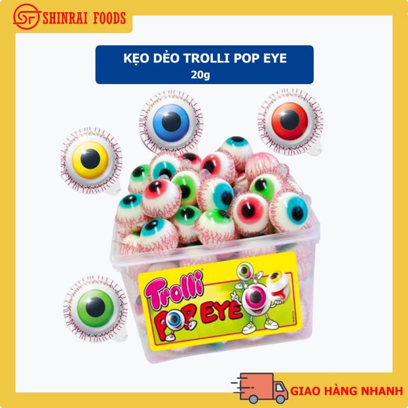 Kẻo dẻo Trolli hình con mắt ( cái 20gram)