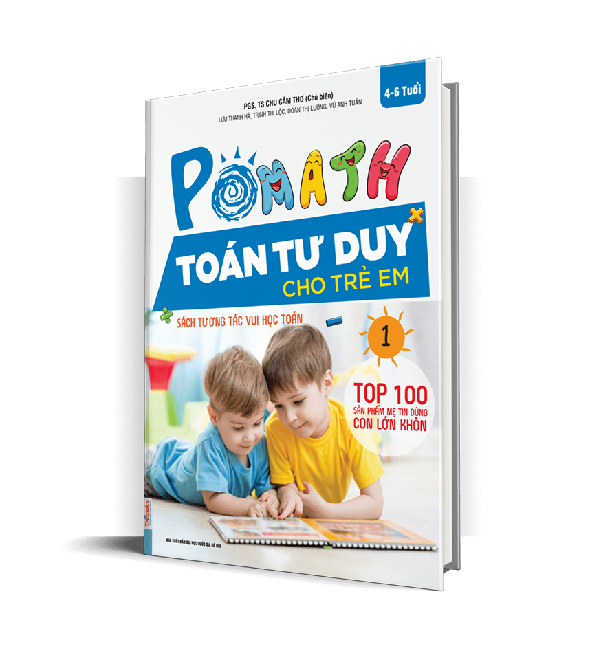 Sách combo trọn bộ pomath - toán tư duy cho trẻ em 4-6 tuổi