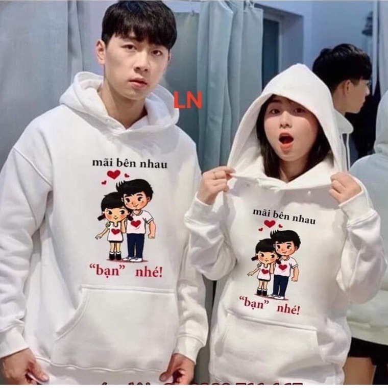 [ SIÊU PHONG CÁCH ] Áo Hoodie cặp đẹp form rộng Có Nón Dài Tay  MM14 -LOZITAR .{ HÀNG ĐẸP } Vải nỉ bông da cá mềm mại có lớp lông dày dặn dễ phối đồ mặc đôi ý nghĩa áo đôi nam nữ, áo cặp nam nữ