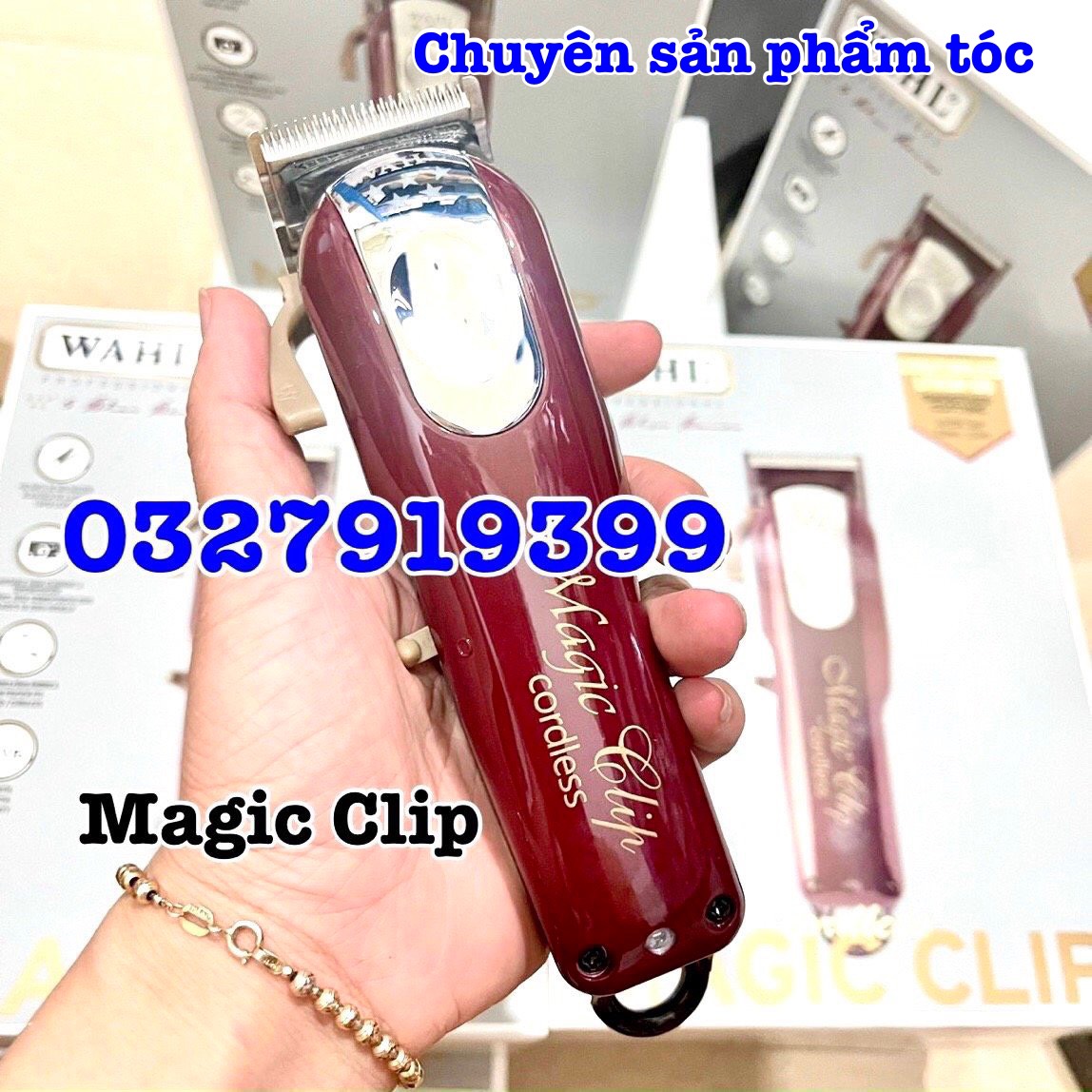 Tông đơ cắt tóc Magic Clip - lưỡi kép, lưỡi dưới kim loại titanium, lưỡi trên thép không gỉ, pin 2200mAh, bộ cữ gá thép, thiết kế chắc chắn, công suất 10W, bảo hành 3 tháng