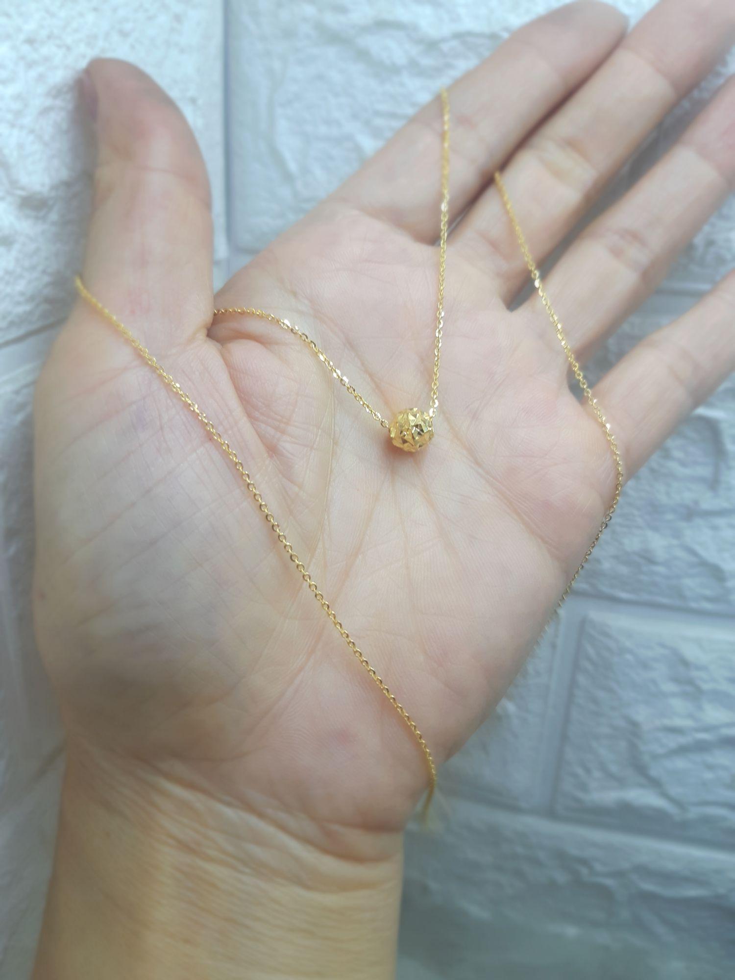 Dây chuyền vàng tây mặt cầu phay