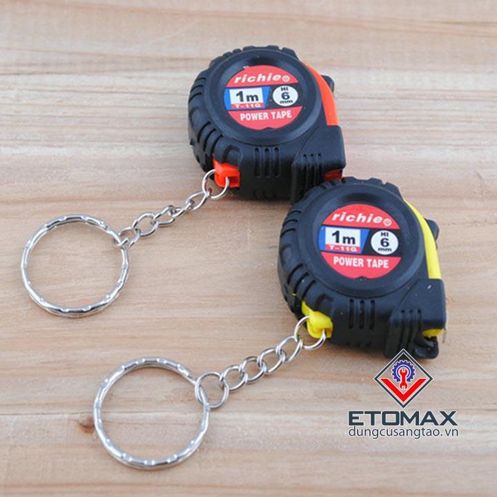 Móc khóa thước rút mini 1 mét