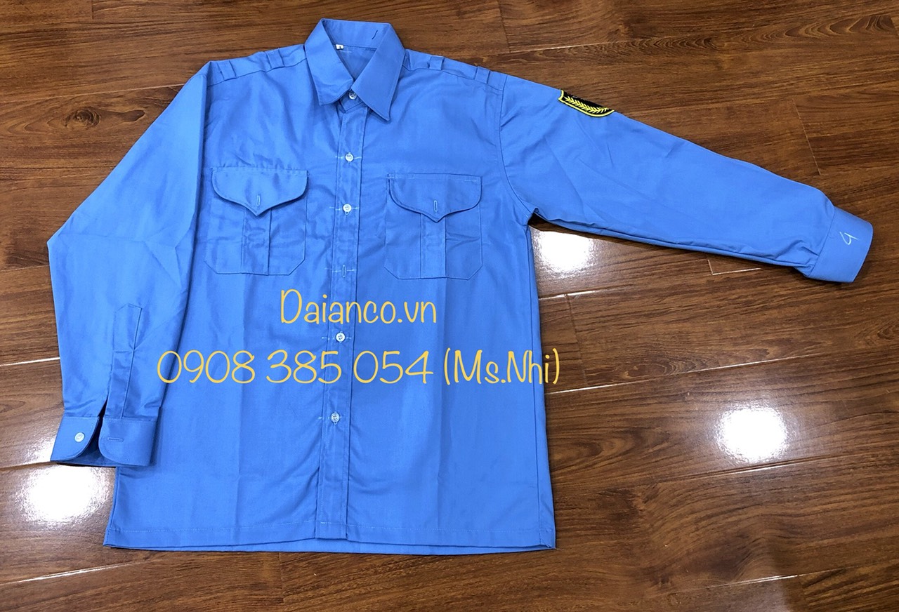 Áo Bảo Vệ tay dài vải Si thấm hút mồ hôi, Áo An Ninh- Áo lẻ, hình thật, Hàng sẵn