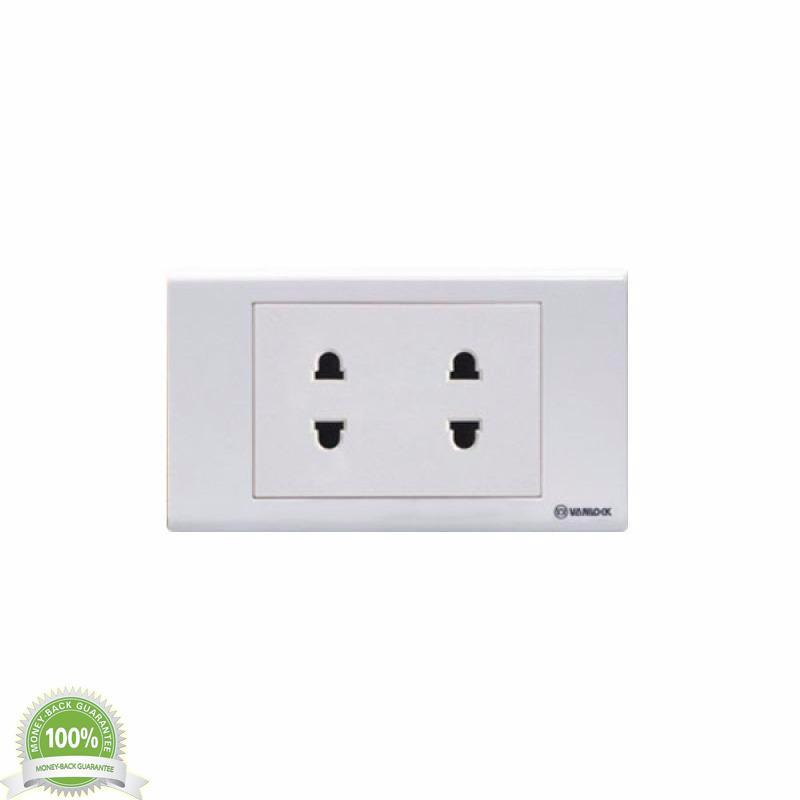[HCM]Mặt 2 ổ cắm đơn 2 chấu Sino ( Vanlock ) cao cấp