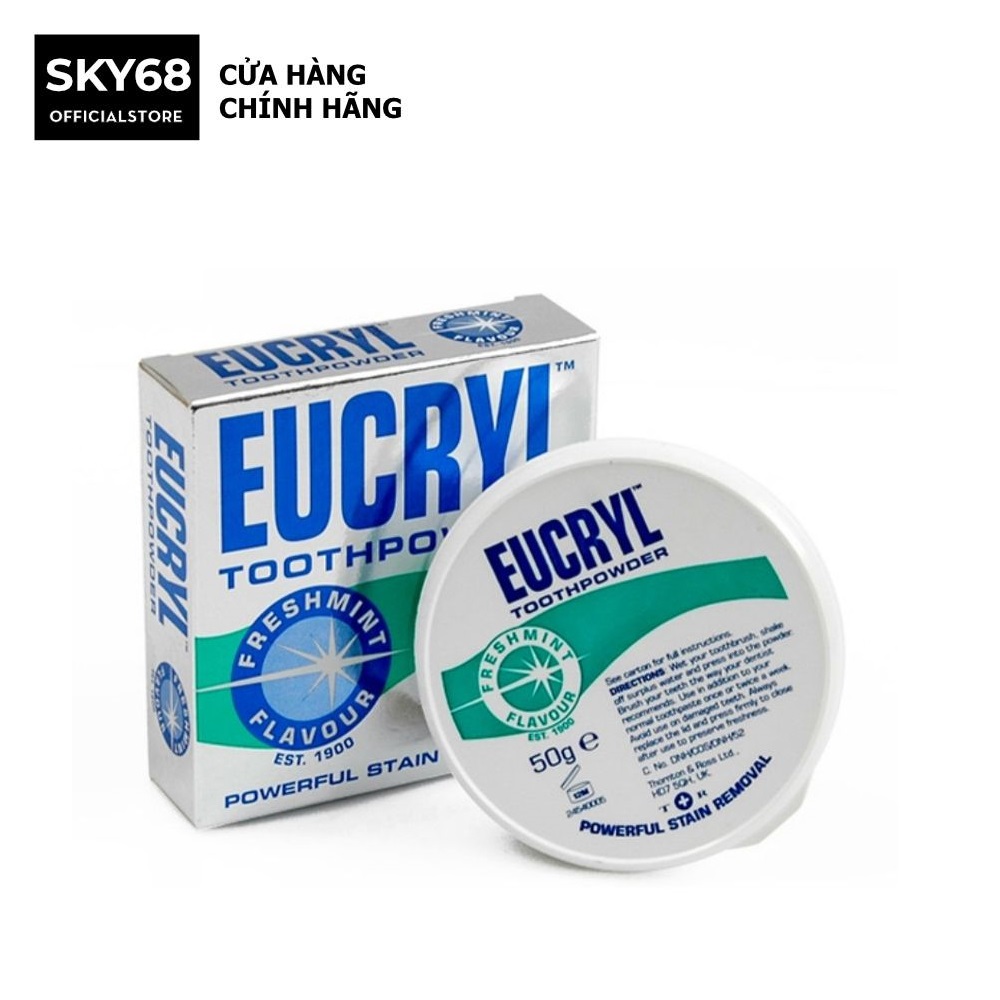 Bột Tẩy Trắng Răng Eucryl Toothpowder Powerful Stain Removal 50g
