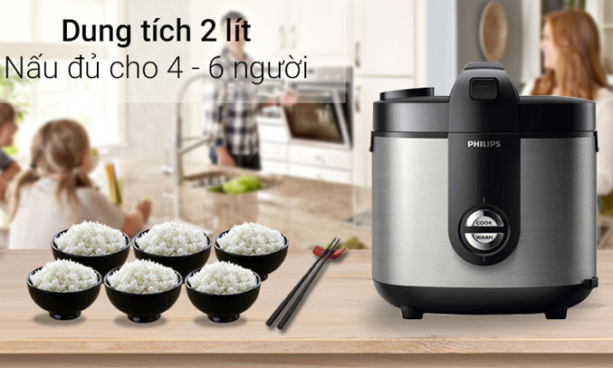 [HCM]NỒI CƠM ĐIỆN PHILIPS HD3132/66 - Hàng chính hãng