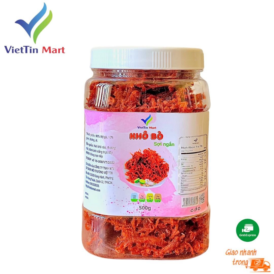 500gr_ khô bò sợi thơm ngon - viettin mart