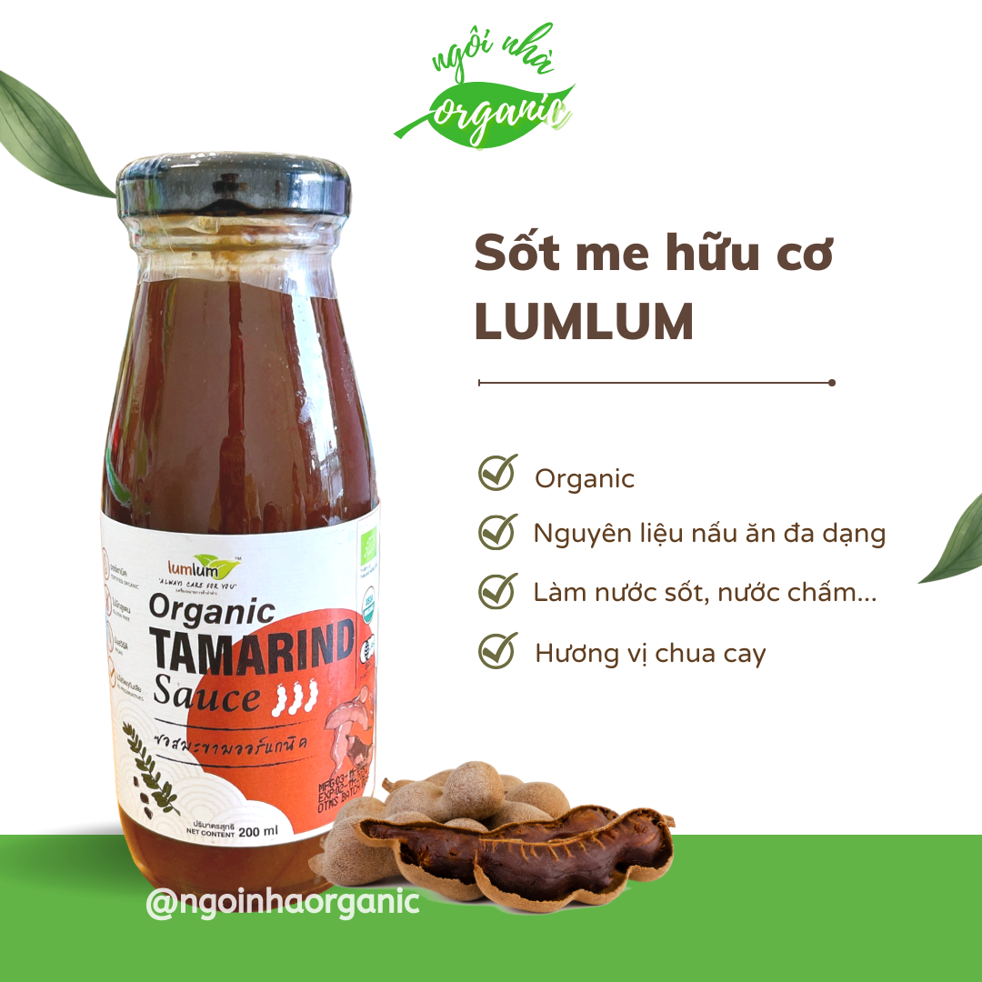 Sốt me hữu cơ Lumlum 200ml Organic Thai
