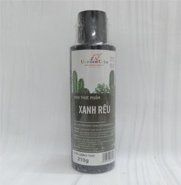 Màu nước thực phẩm unicorn xanh rêu 210gr