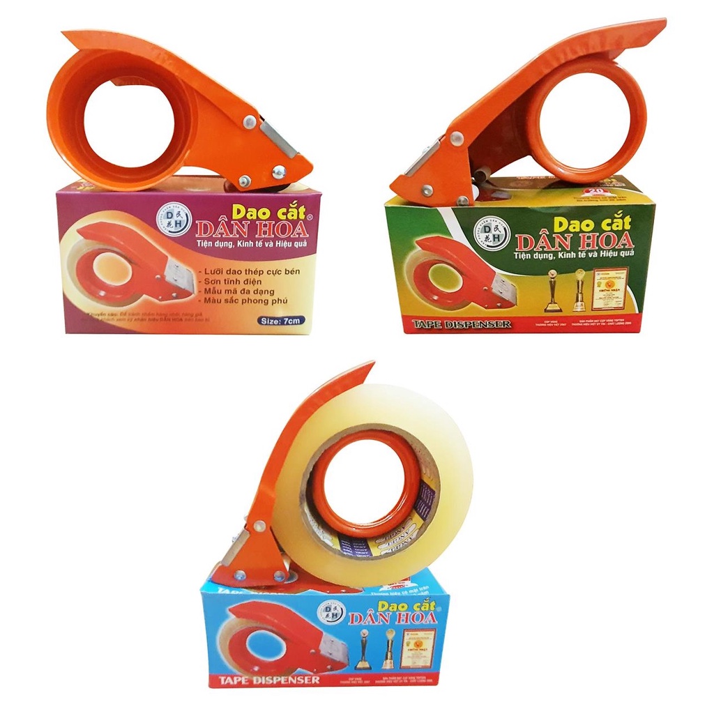 Dụng cụ Cắt băng keo DÂN HOA 6F tay cầm sắt