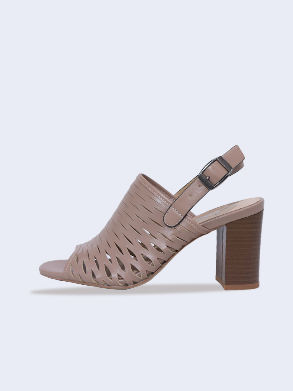 Giày Sandal gót trụ 7cm da thật cắt lazer SE01- SALSA