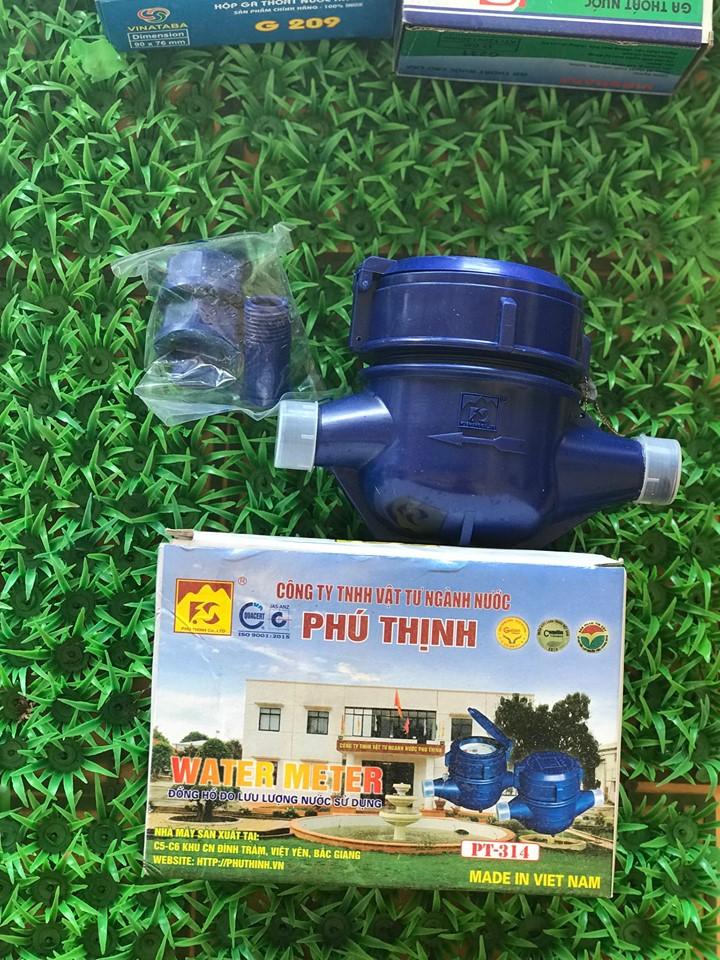 Đồng hồ đo lưu lượng nước Phú Thịnh PT314(có giấy kiểm định)