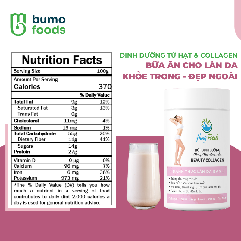 Bột sữa hạt dinh dưỡng Beauty Collagen (500gram)