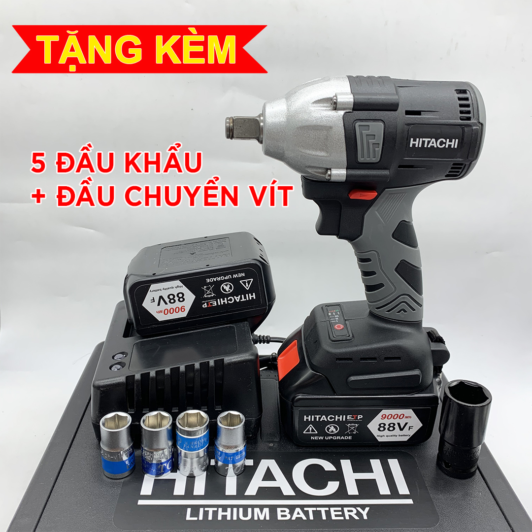 Máy siết bulong hitachi 88v - không chổi than - pin 10 cell - siết bulong, bắt vít, khoan