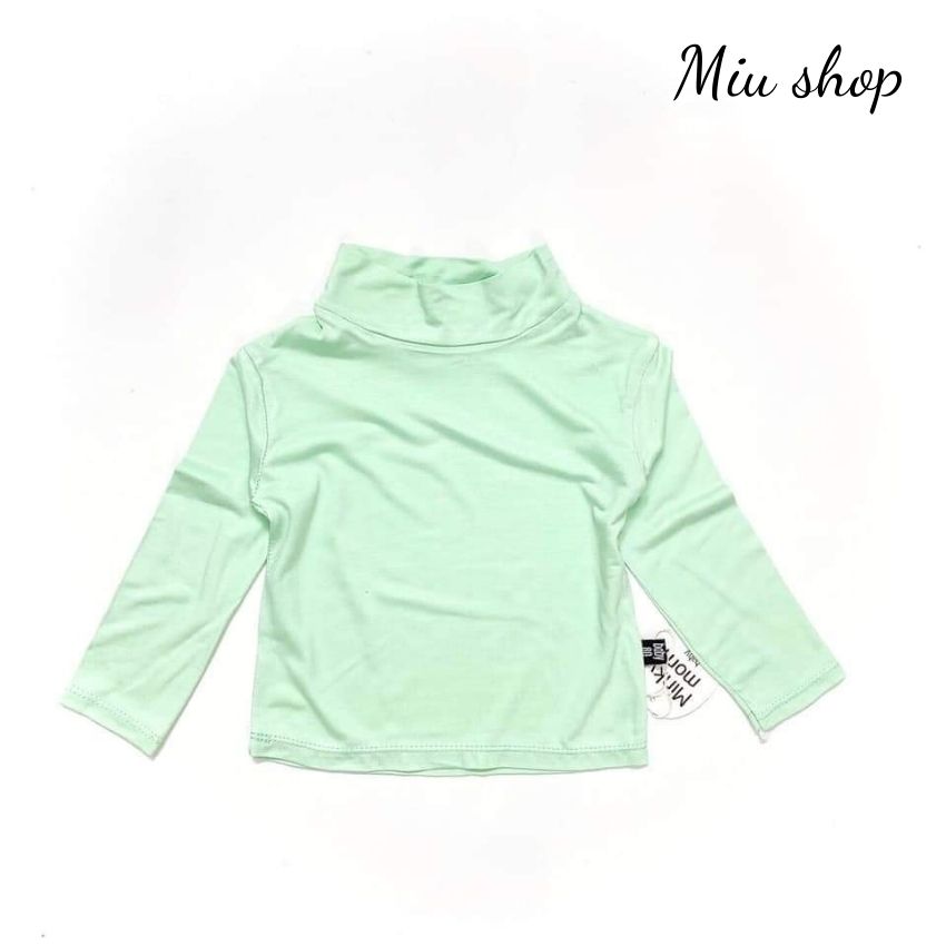 Áo Thun Giữ Nhiệt MINKYMOM Cổ 3 Phân Giữ Ấm  Cho Bé(8-16kg)
